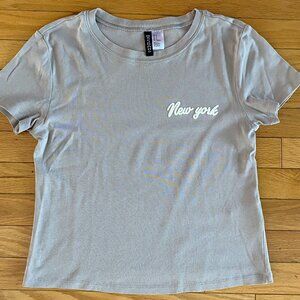 H&M- Pale Brown t-shirt-Size Medium